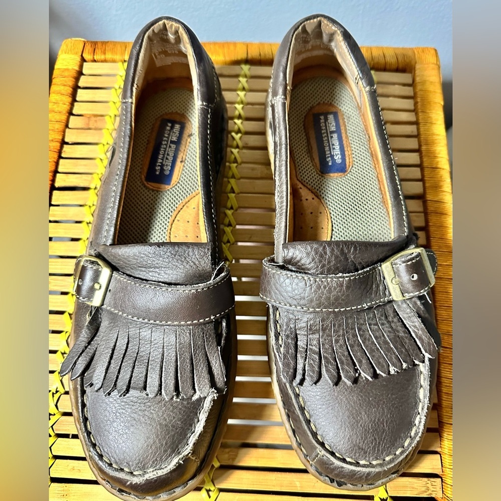 HUSH PUPPIES Professionals Vintage Mocasines Shoes color Brown Size 8